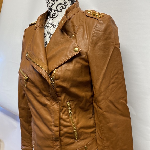 Rockin Guess Soft Vegan Leather Moro Jacket - Picture 3 of 8